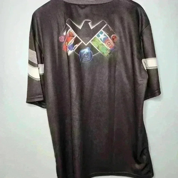 NWT Cool Max Marvel Agent of S.H.I.E.L.D. Compression Workout Shirt black sz XXL - Picture 5 of 7